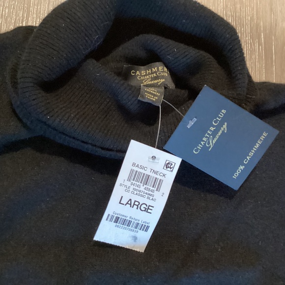 Charter Club Women's 100% Cashmere Turtleneck Sweater, size L - Picture 6 of 10
